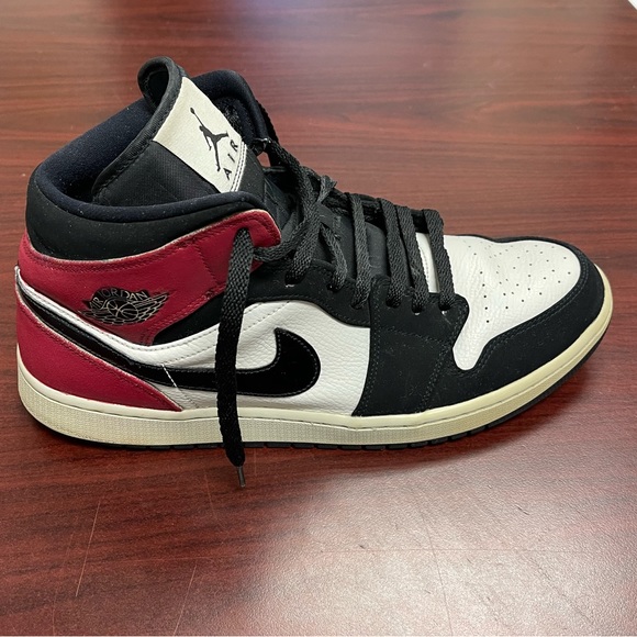 NIKE Air Jordan 1 Mid "Camo to Black Toe" Men's Size 13 USED - Picture 3 of 11